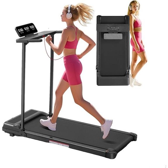 Walking Pad Treadmill with Handles Compact Quiet 400LBS