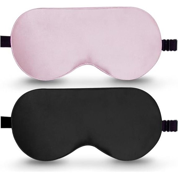 BeeVines 100% Mulberry Silk Sleep Masks (2 Pack)