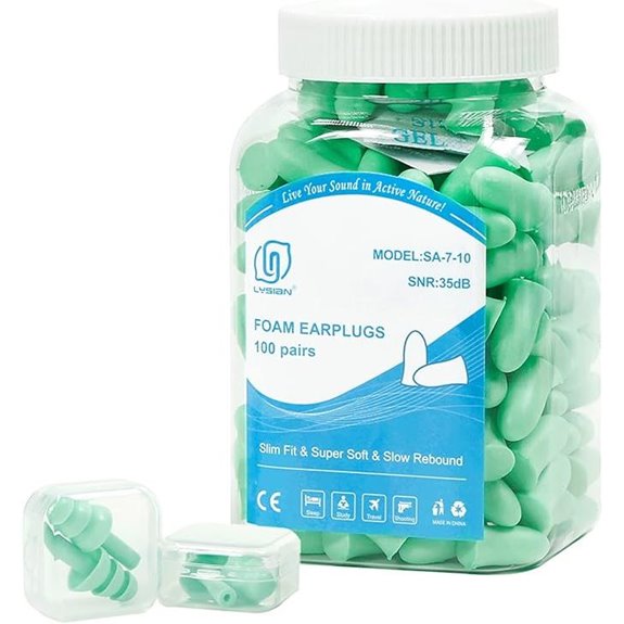 LYSIAN Slim Foam Ear Plugs for Small Ears