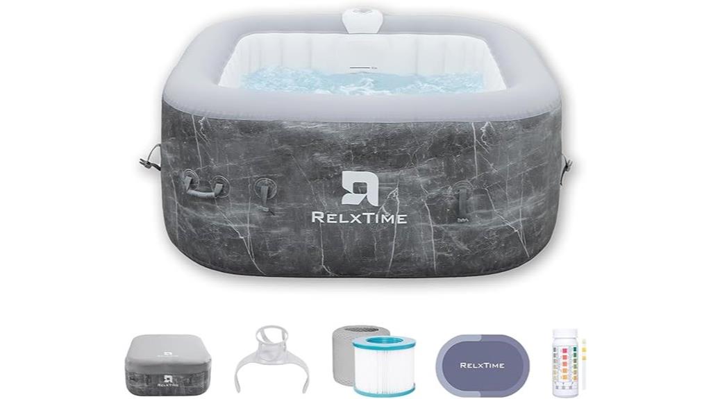 small inflatable hot tub