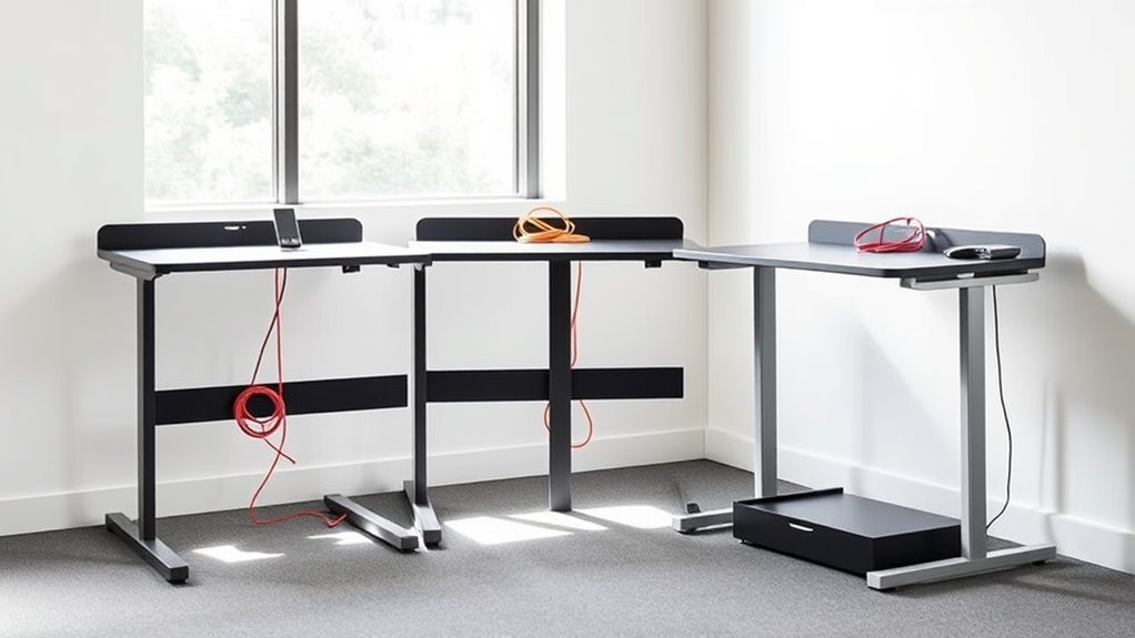top adjustable desks with storage