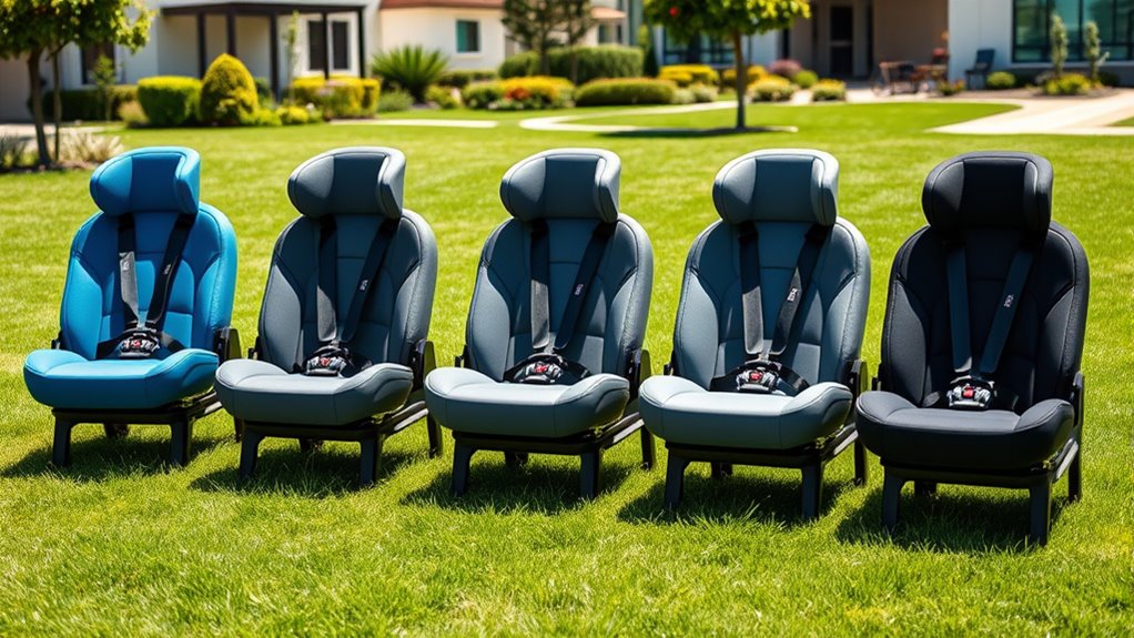 top load leg convertible seats