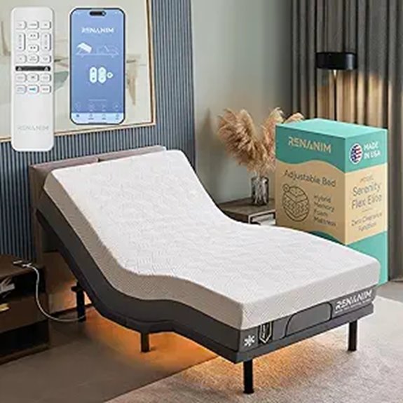 SFE Twin XL Electric Adjustable Bed with Mattress