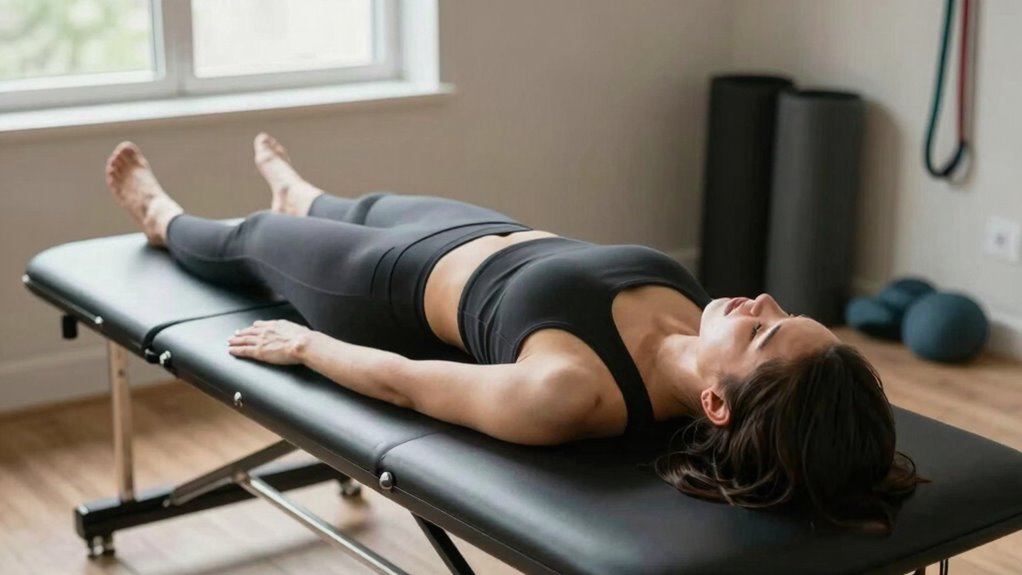 using inversion and stretching exercises