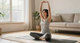 15-Minute Yoga to Ease Stress and Slow Down—Without Standing Up