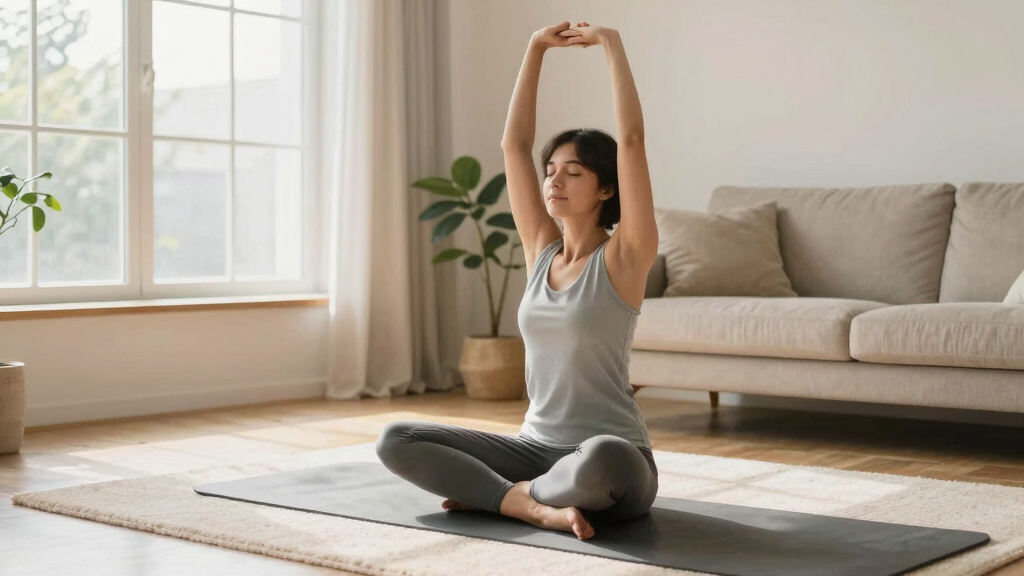 15-Minute Yoga to Ease Stress and Slow Down—Without Standing Up