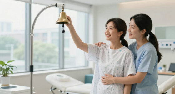Royal hug for woman ringing cancer treatment bell